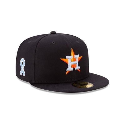 Blue Houston Astros Hat - New Era MLB Father's Day 59FIFTY Fitted Caps USA1279083